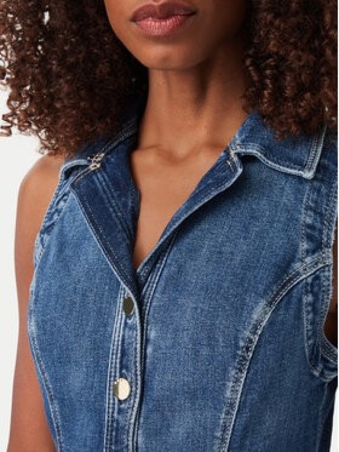 Guess Sukienka jeansowa W6YK24 D1763 Niebieski Slim Fit
