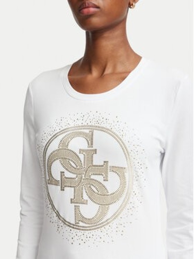Guess Bluzka W6BI58 K7388 Biały Slim Fit