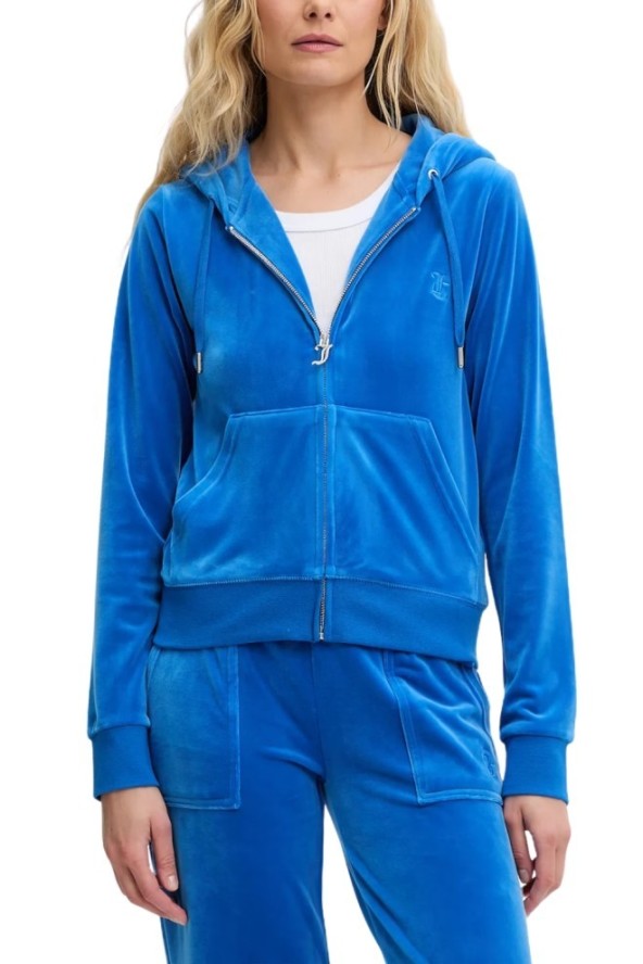 JUICY COUTURE Chabrowa bluza damska Robertson Hoodie, Rozmiar M