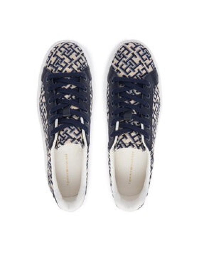 Tommy Hilfiger Sneakersy Chic Platform Monogram FW0FW09398 Beżowy
