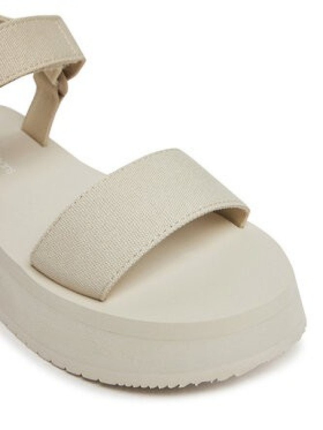 Calvin Klein Jeans Sandały Sandal Velcro Webbing Mg YW0YW01693 Écru