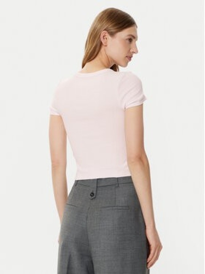 Guess T-Shirt W5RI68KA0H1 Różowy Slim Fit