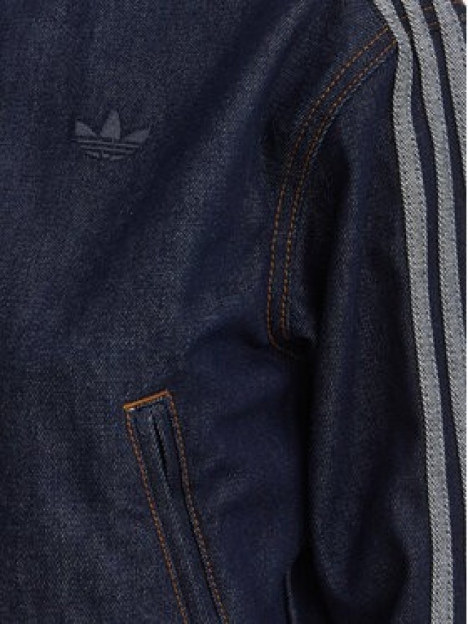 adidas Kurtka jeansowa Firebird KQ6491 Granatowy Slim Fit