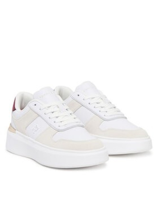 Tommy Hilfiger Sneakersy Fashion Court Mix FW0FW08632 Biały