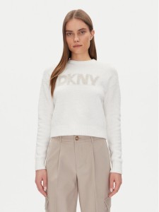 DKNY Sweter DJ4R0424 Écru Regular Fit