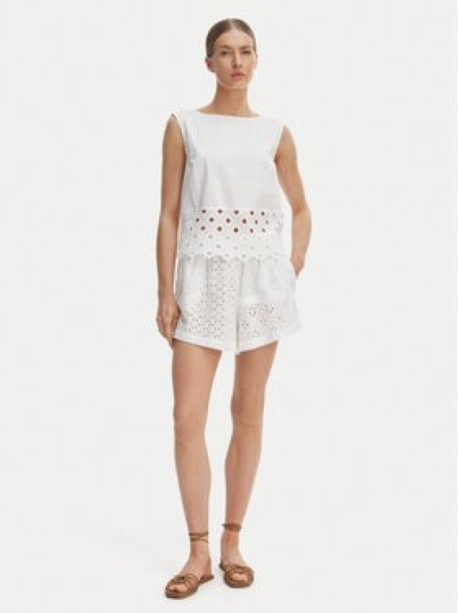 Max Mara Beachwear Top Maggio 2616161039 Biały Regular Fit