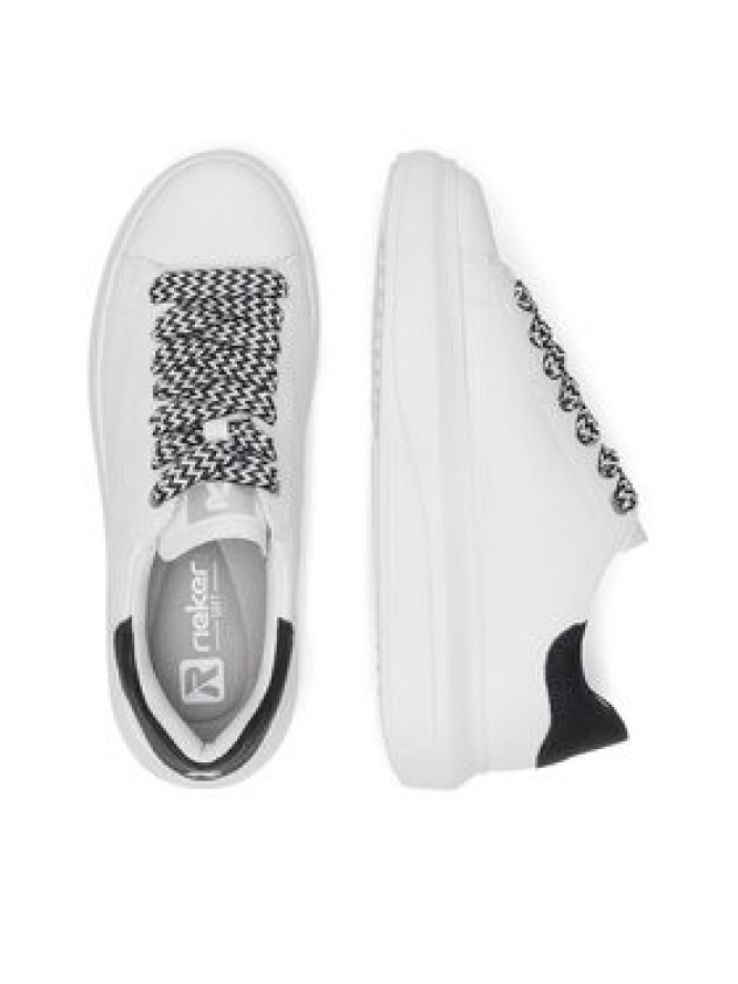 Rieker Revolution Lifestyle Sneakersy W1201-80 Biały