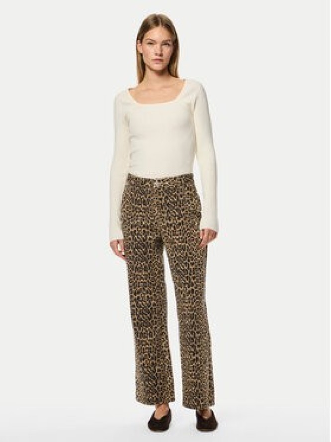 Pieces Jeansy Salume 17156943 Brązowy Straight Fit