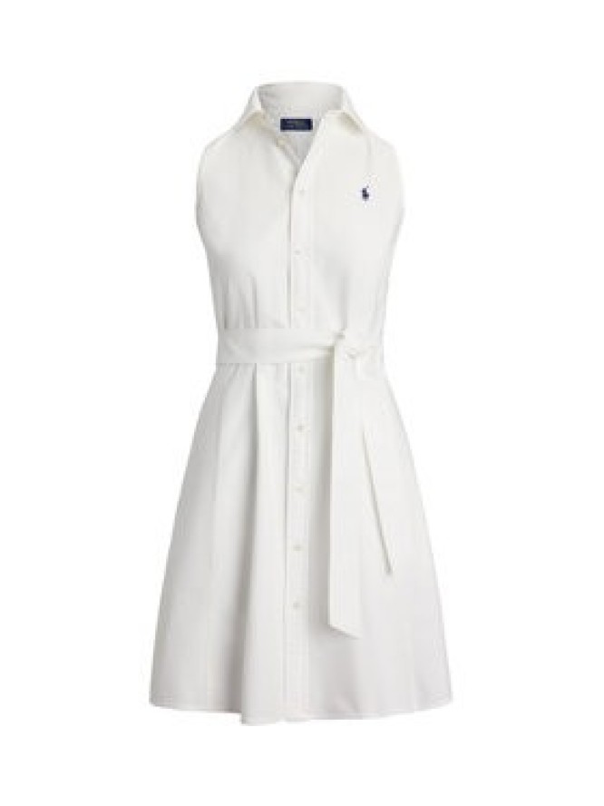 Polo Ralph Lauren Sukienka koszulowa 211906437001 Biały Regular Fit