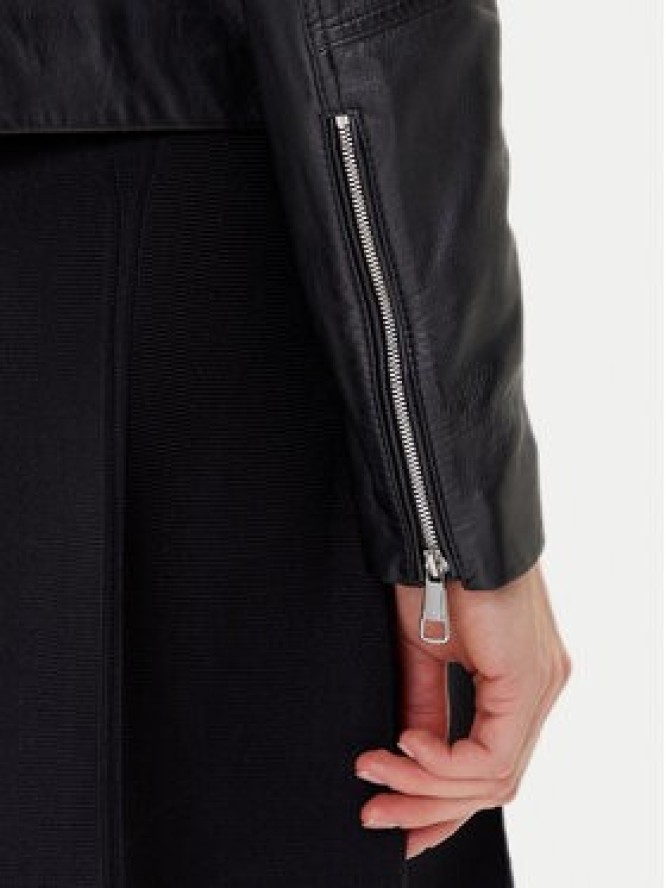 BOSS Kurtka skórzana C_Saleste1 50545625 Czarny Regular Fit