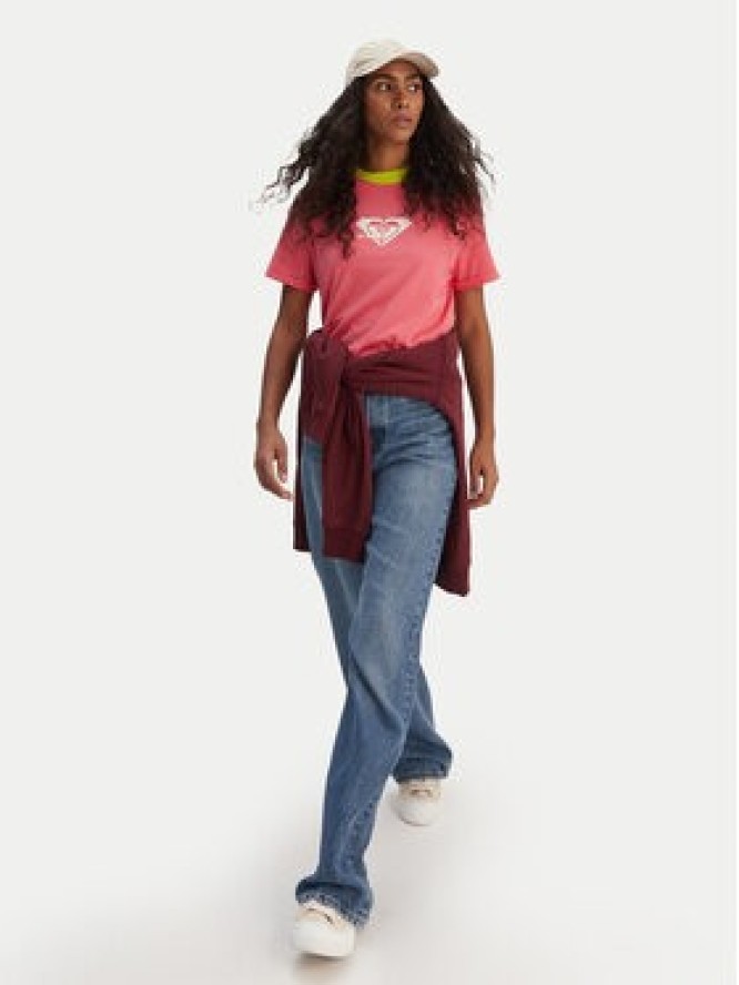 Roxy T-Shirt Oceanregular ERJZT06078 Różowy Regular Fit
