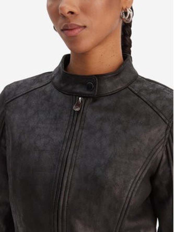 Desigual Kurtka przejściowa 26SWEW10 Czarny Regular Fit