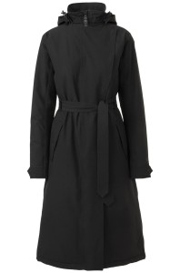 Trench Coat Winter Rain Jacket Women Black
