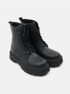 Botki sznurowane - czarny