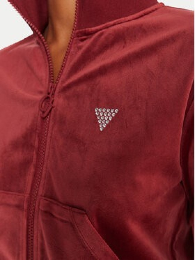 Guess Bluza V3BQ22 K0232 Bordowy Regular Fit