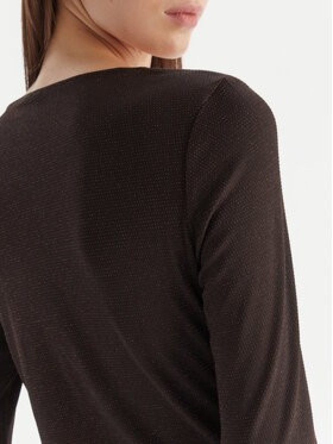 Vero Moda Bluzka Kanva 10336088 Brązowy Regular Fit