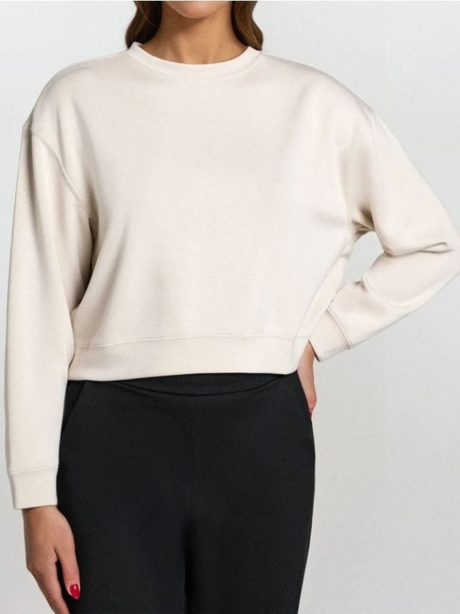 Bluza basic - kremowy