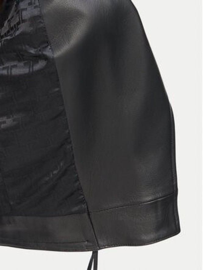 Elisabetta Franchi Kurtka skórzana GD-01Z-66E2-V1490 Czarny Regular Fit