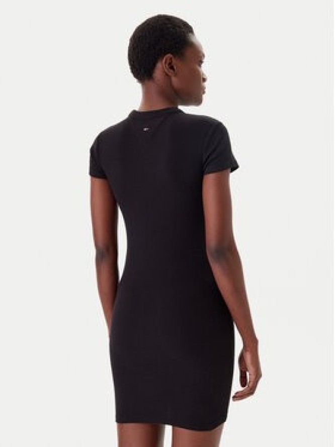 Tommy Jeans Sukienka codzienna Script DW0DW21186 Czarny Slim Fit