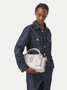 Guess Torebka Yvonne Logo HWSG23 78060 Kremowy