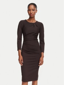 Rinascimento Sukienka koktajlowa CFC0130273003 Brązowy Slim Fit