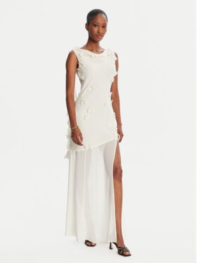 ROTATE Sukienka wieczorowa 113904857 Écru Slim Fit