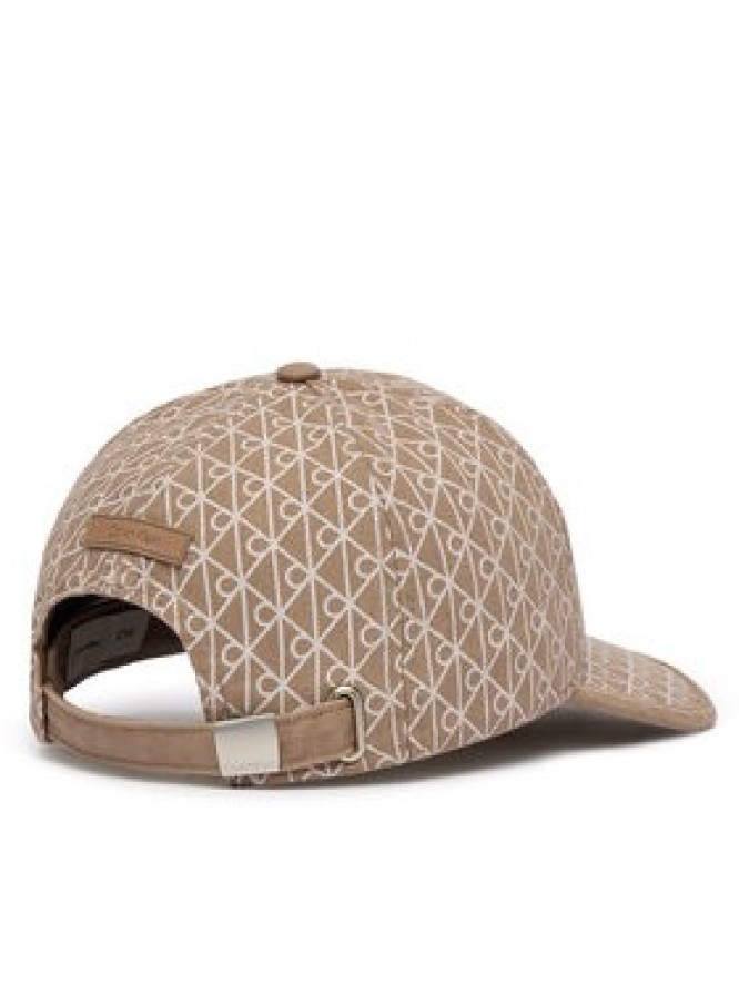 Calvin Klein Czapka z daszkiem Emblem Print W Leather Patch Cap LV04F5036G Beżowy