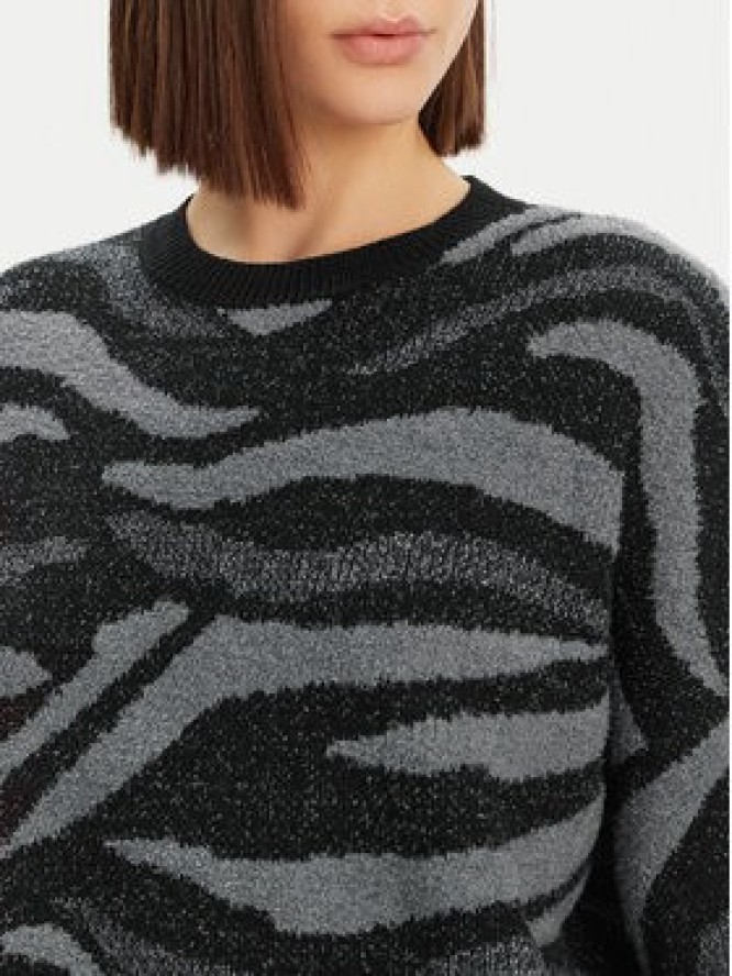 Desigual Sweter Winnipeg 24WWJF20 Czarny Regular Fit