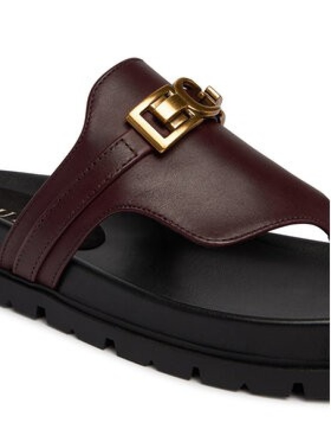 Guess Japonki FLJFRR LEA03 Bordowy