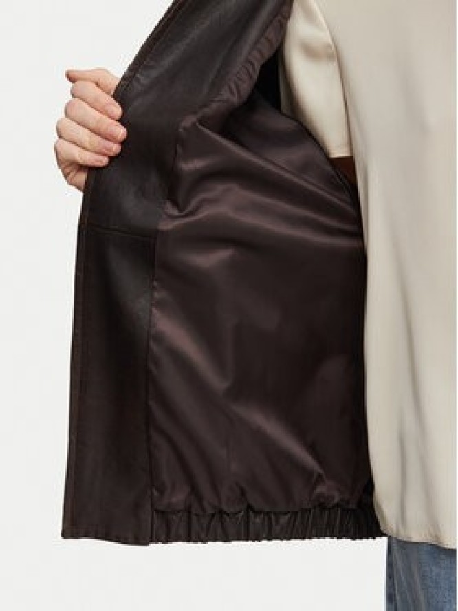 Weekend Max Mara Kurtka skórzana Cose 2625446041 Brązowy ciemny Regular Fit