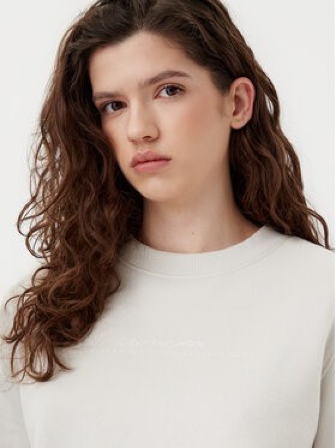 Calvin Klein Jeans Bluza Institutional Graphic J20J224731 Beżowy Regular Fit