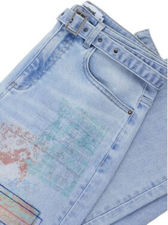 Desigual Jeansy Hawai 25SWDD13 Niebieski Mom Fit