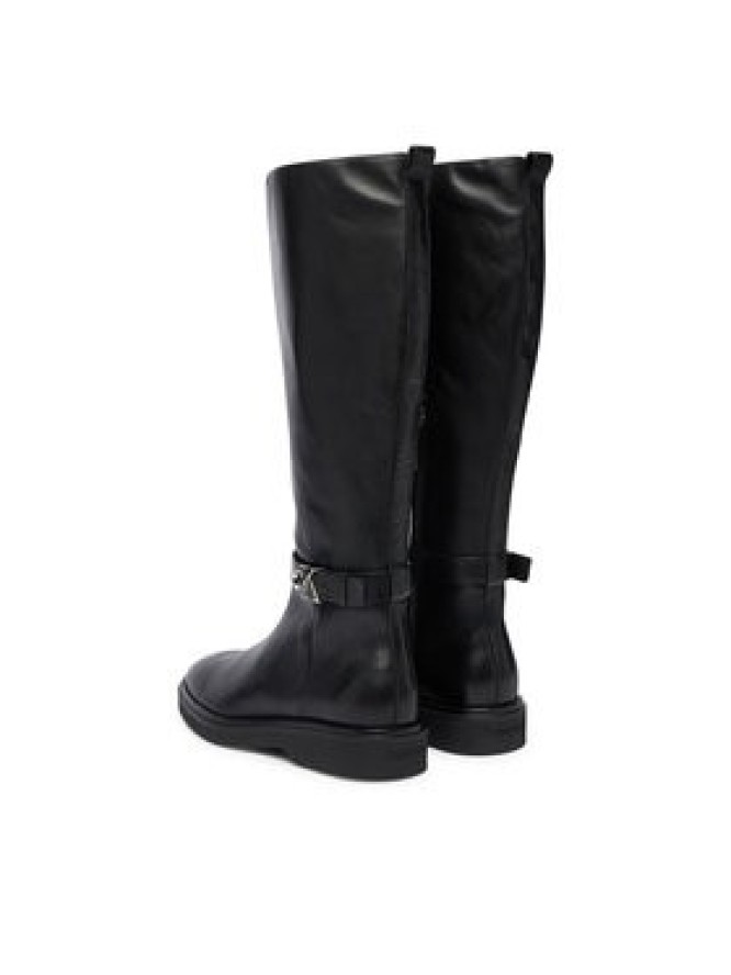 Calvin Klein Kozaki Knee Boot W/ Metal Logo HW0HW02665 Czarny