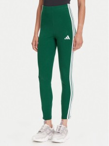 adidas Legginsy Essentials 3-Stripes KB7663 Zielony Slim Fit