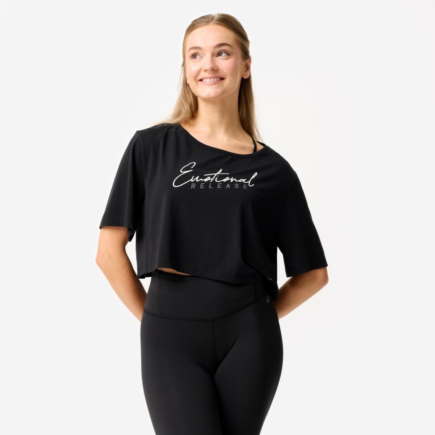 Koszulka do tańca modern jazz damska Domyos crop top.