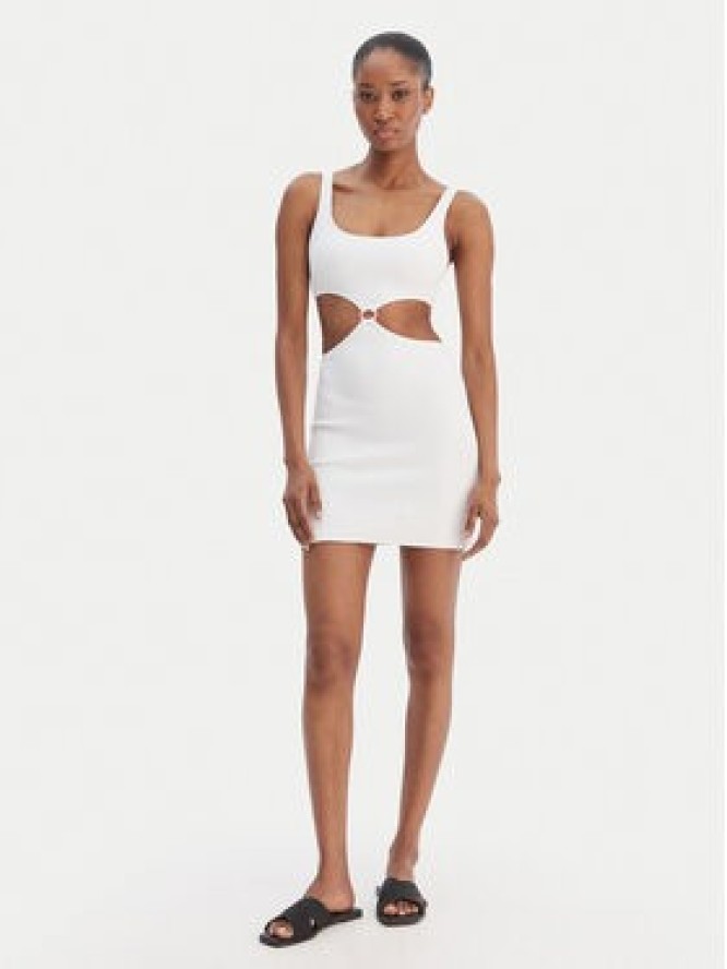 Banana Moon Sukienka letnia Friday Scrunchy JAA10 Biały Slim Fit