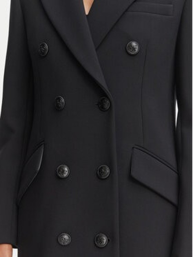 Elisabetta Franchi Płaszcz przejściowy CP-008-66E2-V900 Czarny Regular Fit