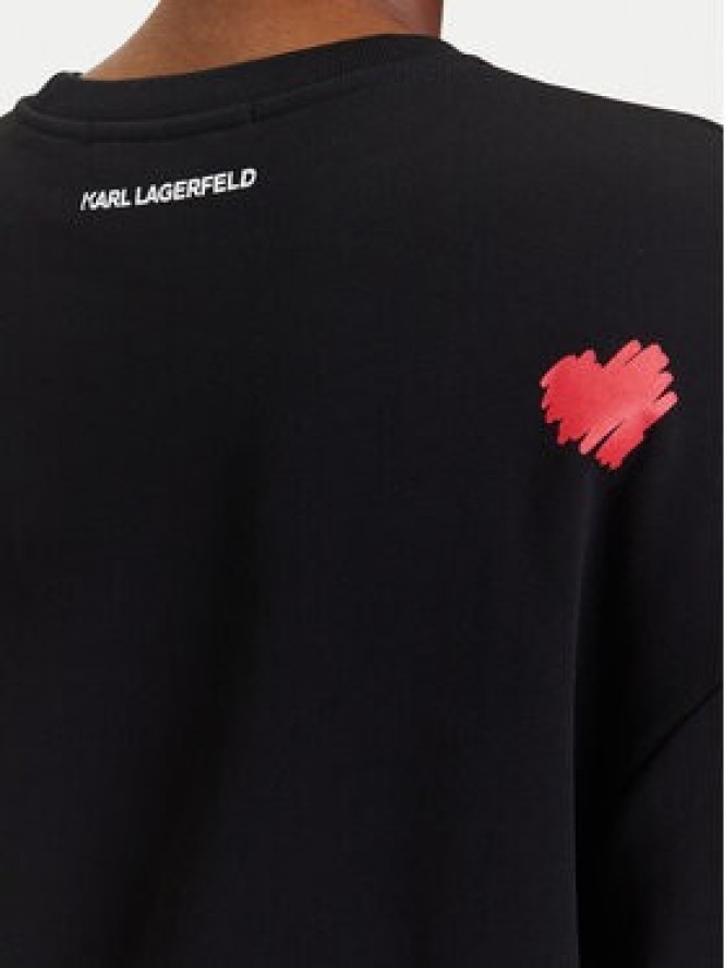 KARL LAGERFELD Bluza A3W20006 Czarny Regular Fit