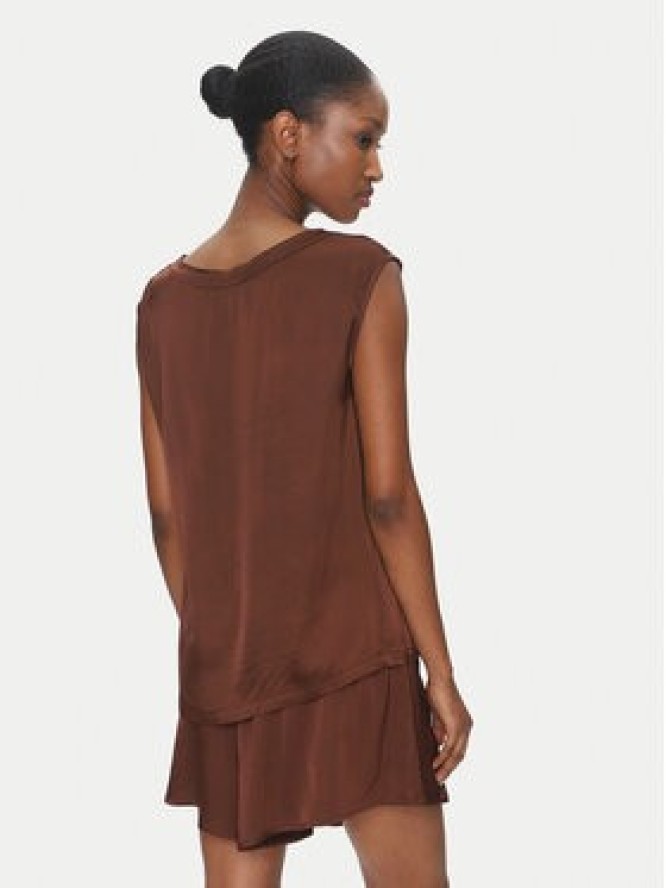 ViCOLO Bluzka TD0763 Brązowy Regular Fit