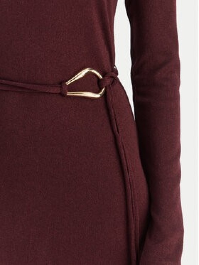 Vero Moda Sukienka dzianinowa Louisa 10336207 Bordowy Loose Fit