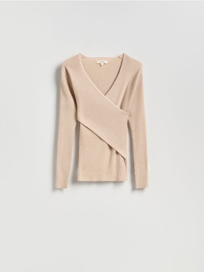 Bluzka z wiskozą - beżowy