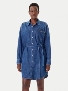 G-Star Raw Sukienka jeansowa D26814-D252 Granatowy Regular Fit