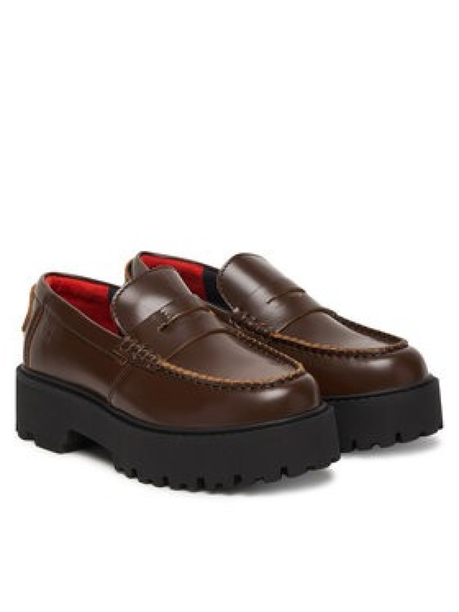 Tommy Hilfiger Loafersy Archive '01 Leather Loafer EN0EN03022 Brązowy