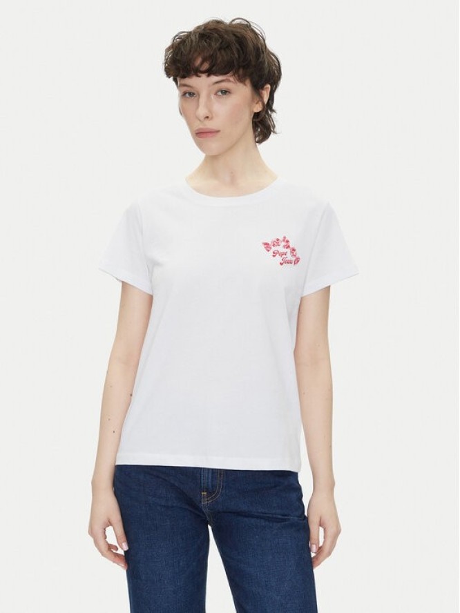Pepe Jeans T-Shirt Rosey PL506070 Biały Regular Fit
