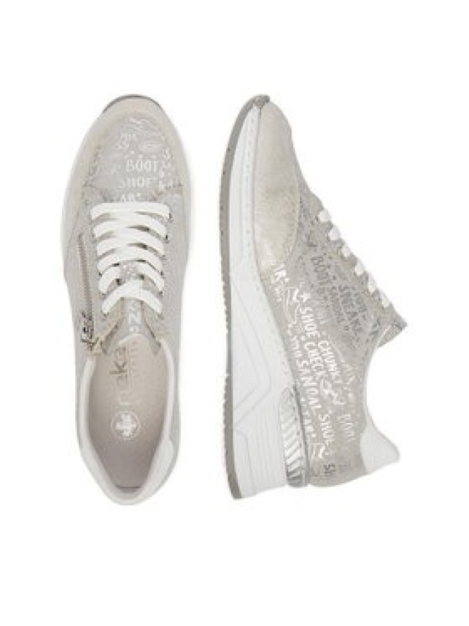 Rieker Sneakersy N4316-90 Srebrny