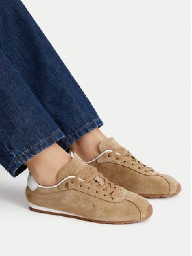 Tommy Hilfiger Sneakersy Th Bella Low Runner Suede FW0FW09189 Beżowy