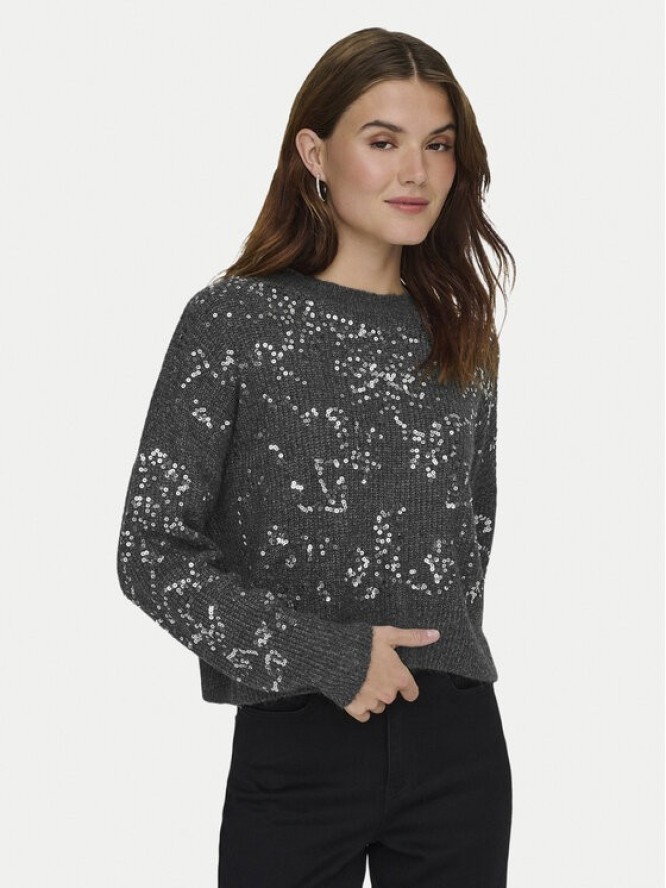 ONLY Sweter Alta 15353230 Szary Regular Fit