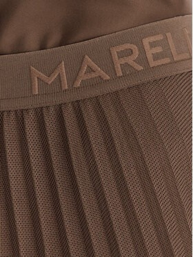 Marella Spódnica plisowana Gabbia 2613101085 Brązowy Regular Fit
