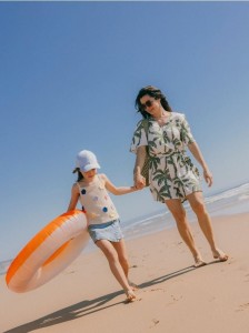 Wiskozowy kombinezon - wielobarwny