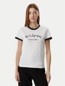 KARL LAGERFELD T-Shirt B2W17021 Biały Slim Fit